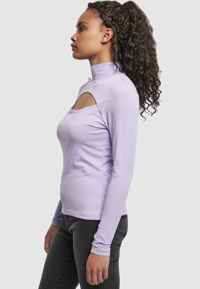URBAN CLASSICS Langarmshirt »Urban Classics Damen Ladies Cut-Out Turtleneck Longsleeve« 1 Stk.