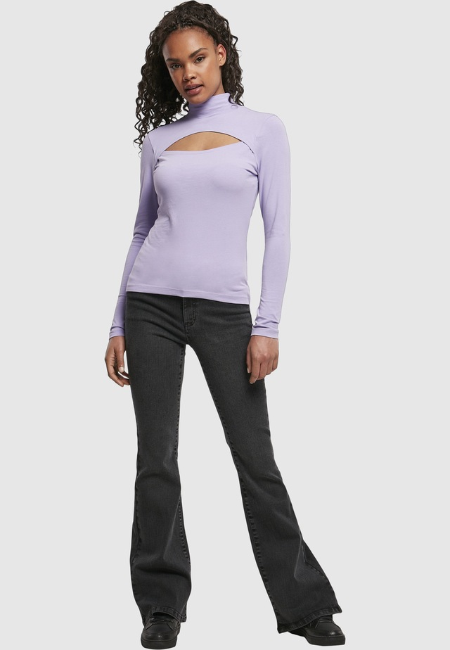 URBAN CLASSICS Langarmshirt »Urban Classics Damen Ladies Cut-Out Turtleneck Longsleeve« 1 Stk.