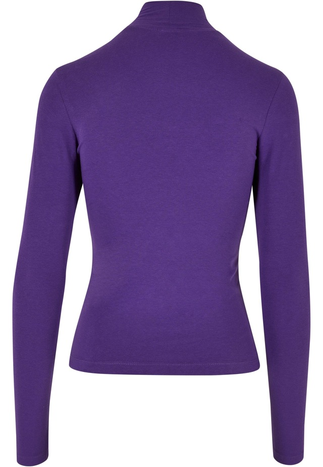 URBAN CLASSICS Langarmshirt »Urban Classics Damen Ladies Cut-Out Turtleneck Longsleeve« 1 Stk.
