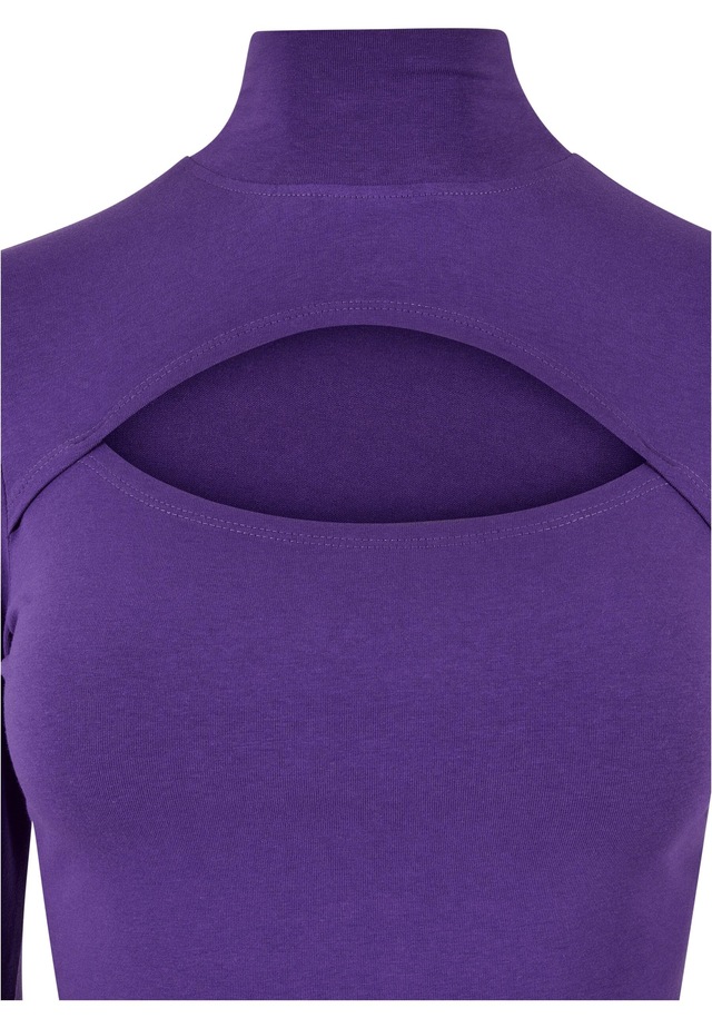 URBAN CLASSICS Langarmshirt »Urban Classics Damen Ladies Cut-Out Turtleneck Longsleeve« 1 Stk.