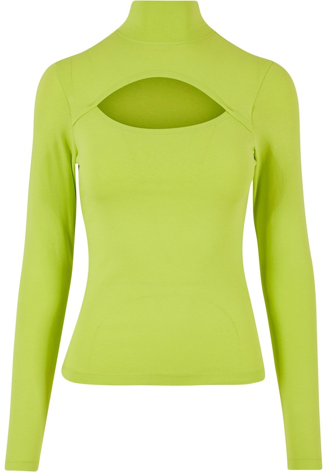 URBAN CLASSICS Langarmshirt »Urban Classics Damen Ladies Cut-Out Turtleneck Longsleeve« 1 Stk.
