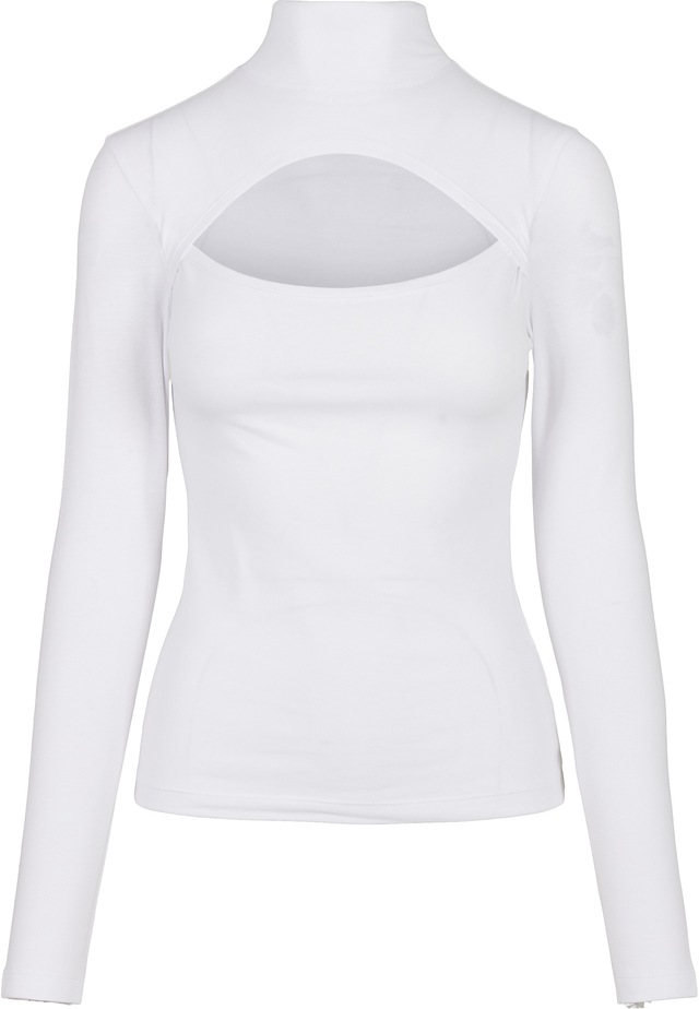 URBAN CLASSICS Langarmshirt »Urban Classics Damen Ladies Cut-Out Turtleneck Longsleeve« 1 Stk.