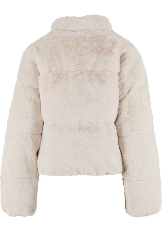 URBAN CLASSICS Winterjacke »Urban Classics Ladies Short Faux Fur Puffer Jacket« 1 Stk. tlg. ohne Kapuze