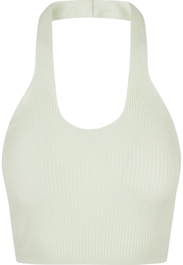 URBAN CLASSICS Tanktop »Urban Classics Damen Ladies Rib Knit Crossed Neckholder Top« 1