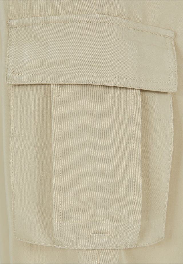 URBAN CLASSICS Stoffhose »Urban Classics Damen Ladies Vicose Straight Leg Cargo Pants«