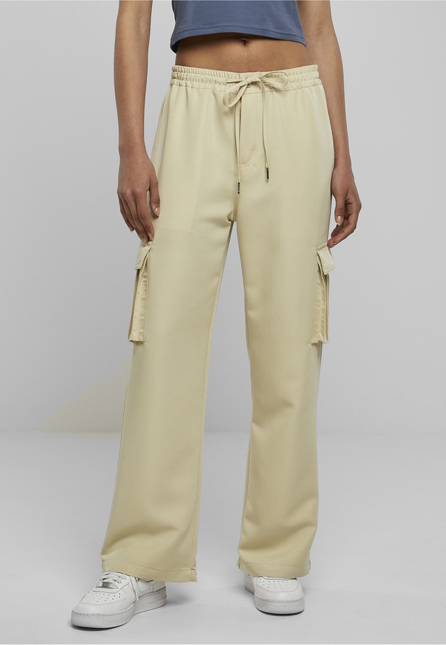 URBAN CLASSICS Stoffhose »Urban Classics Damen Ladies Vicose Straight Leg Cargo Pants«