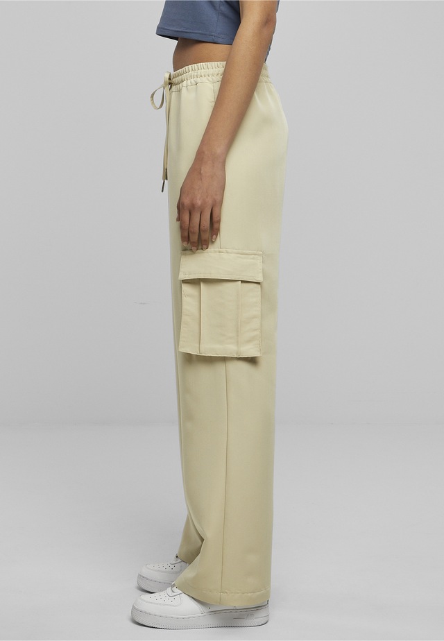 URBAN CLASSICS Stoffhose »Urban Classics Damen Ladies Vicose Straight Leg Cargo Pants«