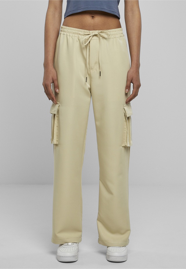 URBAN CLASSICS Stoffhose »Urban Classics Damen Ladies Vicose Straight Leg Cargo Pants«