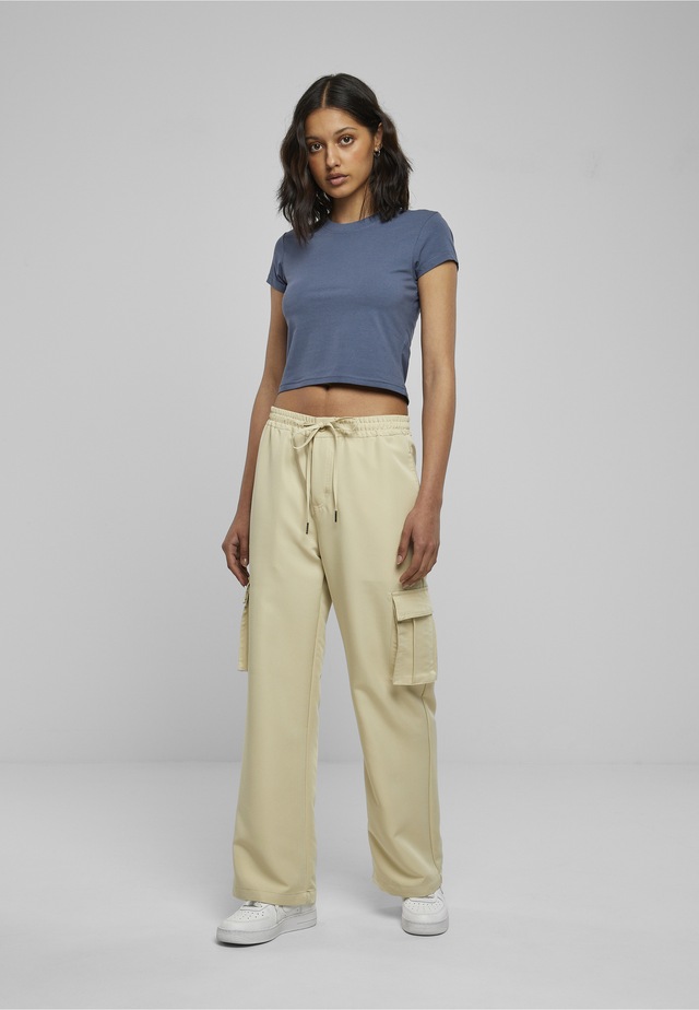 URBAN CLASSICS Stoffhose »Urban Classics Damen Ladies Vicose Straight Leg Cargo Pants«