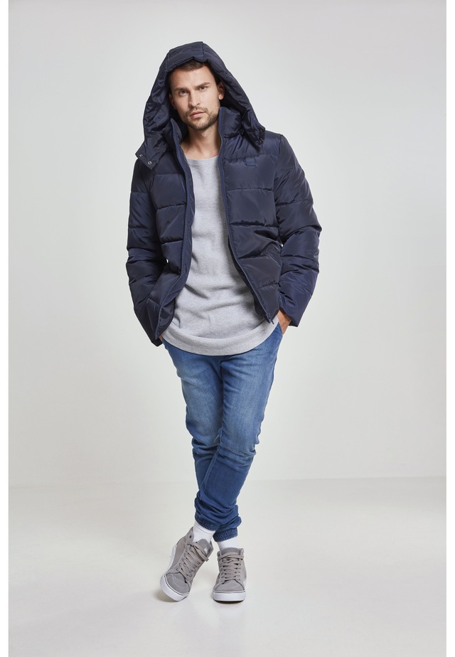 URBAN CLASSICS Allwetterjacke »Urban Classics Herren Hooded Puffer Jacket« 1 Stk. tlg. mit Kapuze