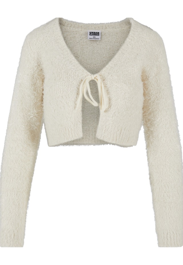 URBAN CLASSICS Strickjacke »Urban Classics Damen Ladies Tied Cropped Feather Cardigan« 1