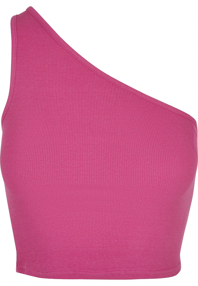 URBAN CLASSICS Tanktop »Urban Classics Damen Ladies Cropped Asymmetric Top« 1 Stk.
