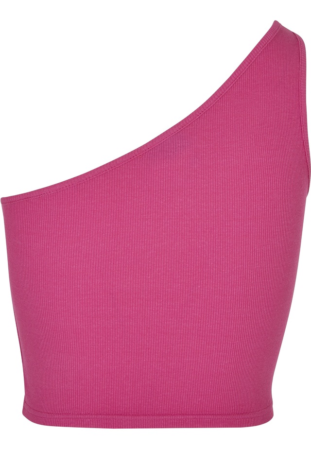URBAN CLASSICS Tanktop »Urban Classics Damen Ladies Cropped Asymmetric Top« 1 Stk.