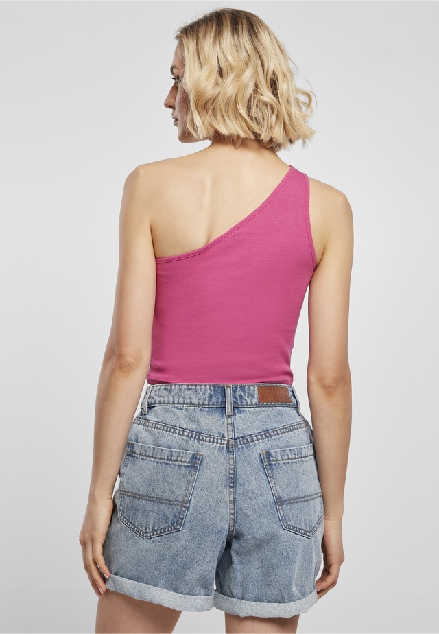 URBAN CLASSICS Tanktop »Urban Classics Damen Ladies Cropped Asymmetric Top« 1 Stk.