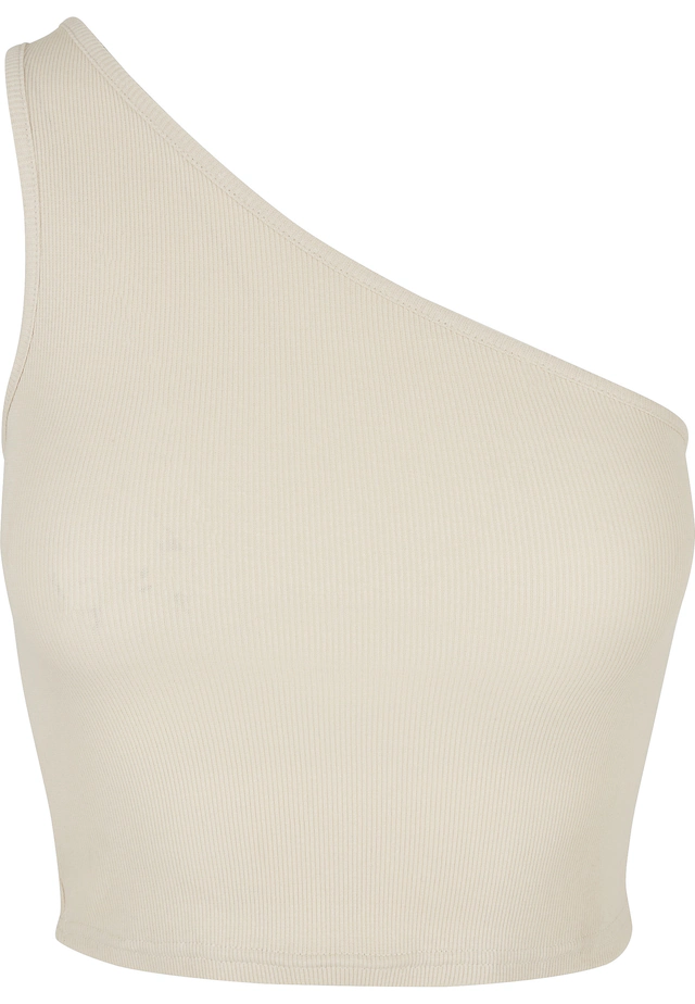 URBAN CLASSICS Tanktop »Urban Classics Damen Ladies Cropped Asymmetric Top« 1 Stk.