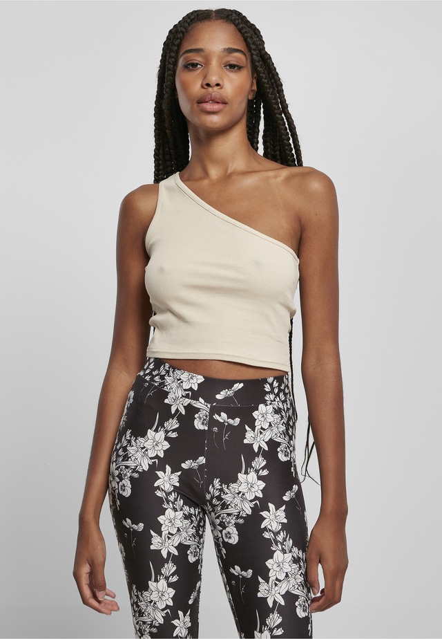URBAN CLASSICS Tanktop »Urban Classics Damen Ladies Cropped Asymmetric Top« 1 Stk.