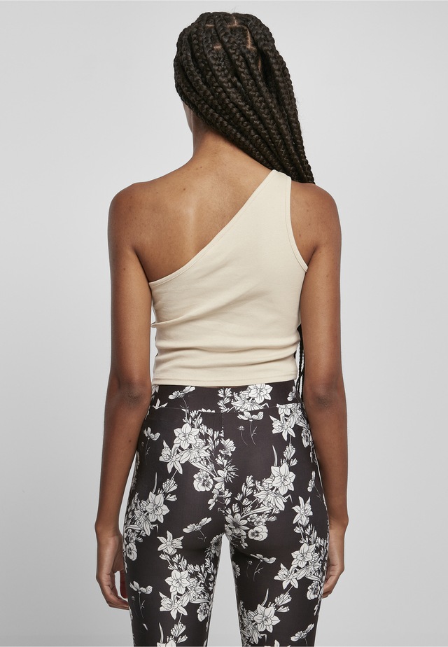 URBAN CLASSICS Tanktop »Urban Classics Damen Ladies Cropped Asymmetric Top« 1 Stk.