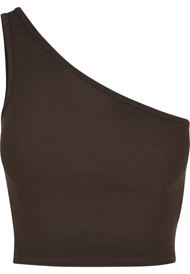 URBAN CLASSICS Tanktop »Urban Classics Damen Ladies Cropped Asymmetric Top« 1 Stk.