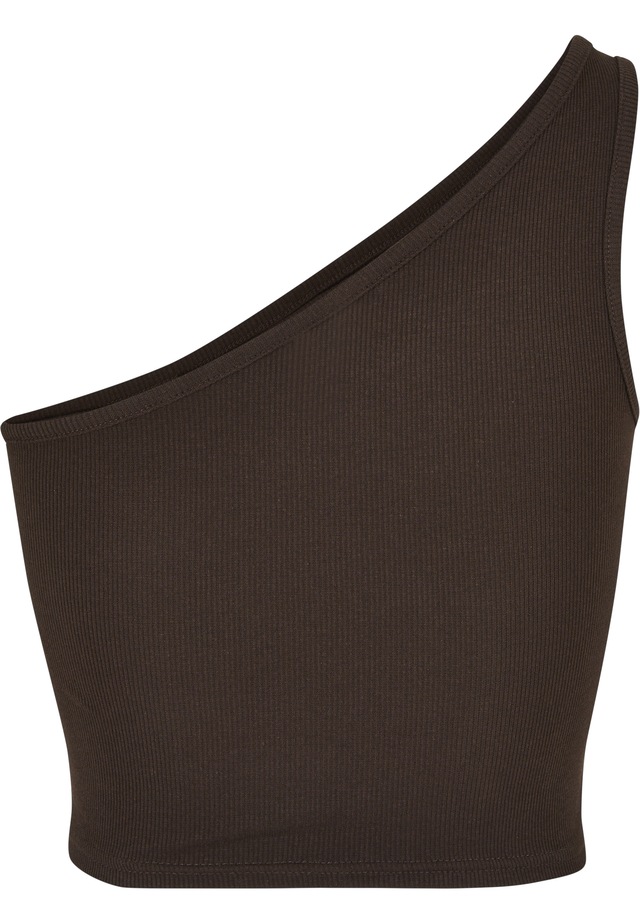 URBAN CLASSICS Tanktop »Urban Classics Damen Ladies Cropped Asymmetric Top« 1 Stk.