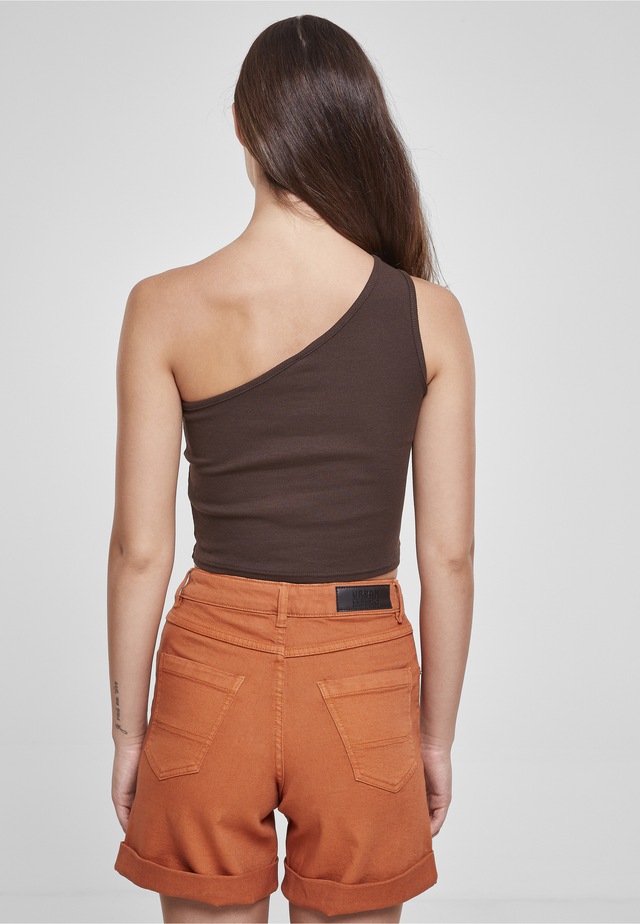 URBAN CLASSICS Tanktop »Urban Classics Damen Ladies Cropped Asymmetric Top« 1 Stk.