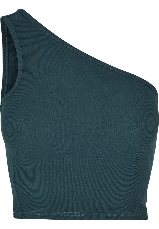URBAN CLASSICS Tanktop »Urban Classics Damen Ladies Cropped Asymmetric Top« 1 Stk.