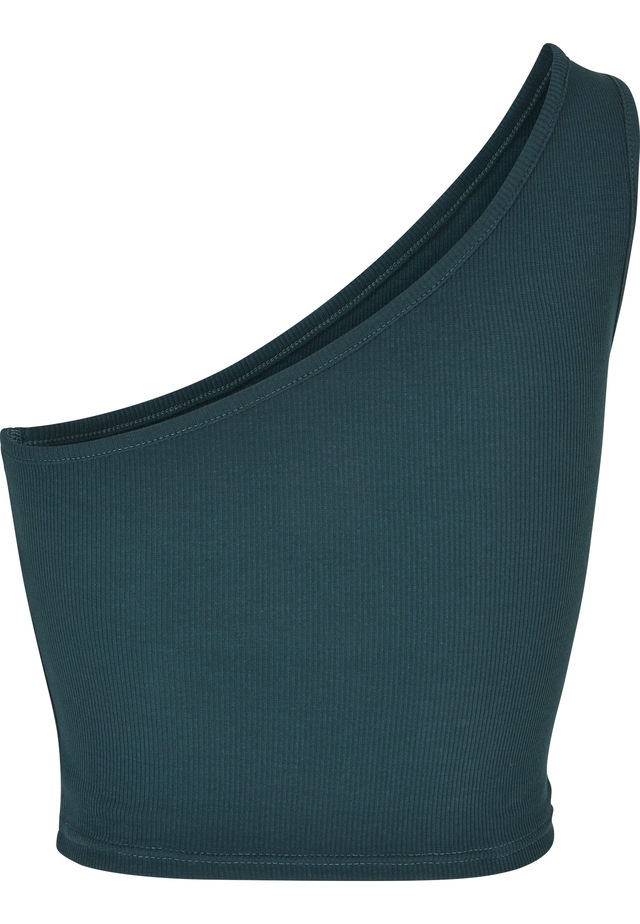 URBAN CLASSICS Tanktop »Urban Classics Damen Ladies Cropped Asymmetric Top« 1 Stk.