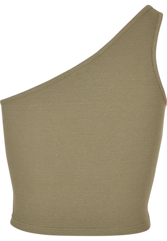 URBAN CLASSICS Tanktop »Urban Classics Damen Ladies Cropped Asymmetric Top« 1 Stk.