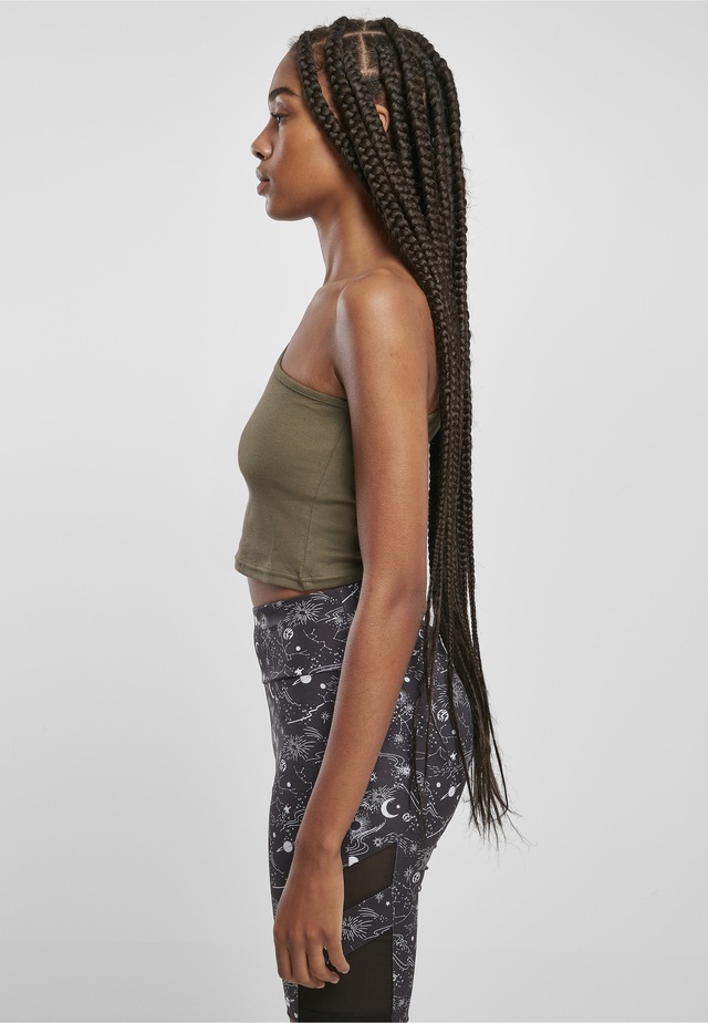 URBAN CLASSICS Tanktop »Urban Classics Damen Ladies Cropped Asymmetric Top« 1 Stk.