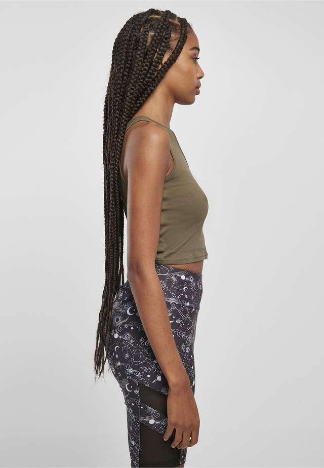 URBAN CLASSICS Tanktop »Urban Classics Damen Ladies Cropped Asymmetric Top« 1 Stk.