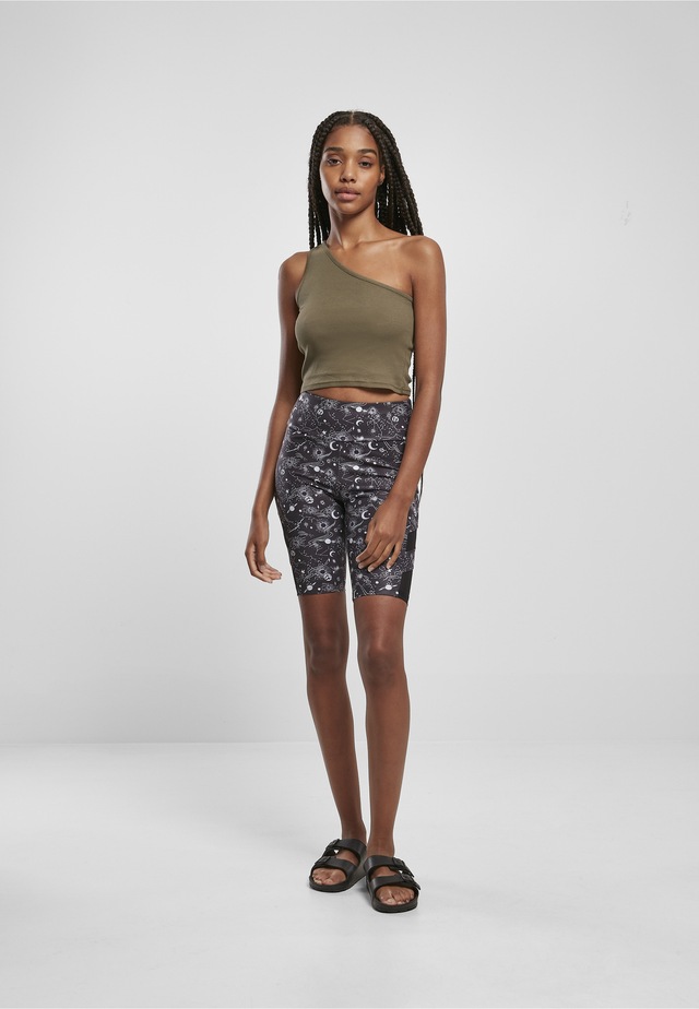 URBAN CLASSICS Tanktop »Urban Classics Damen Ladies Cropped Asymmetric Top« 1 Stk.