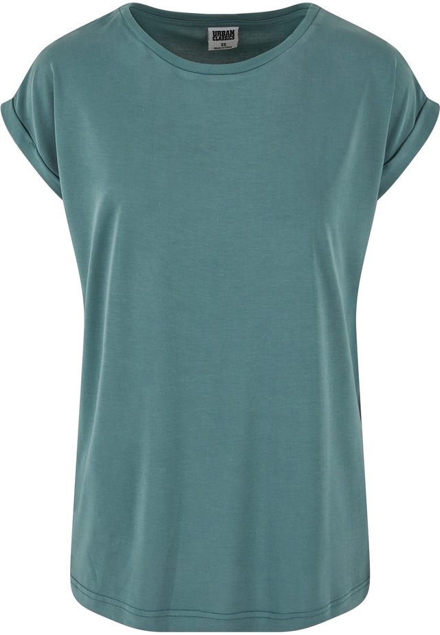 URBAN CLASSICS Kurzarmshirt »Urban Classics Damen Ladies Modal Extended Shoulder Tee« 1 Stk.