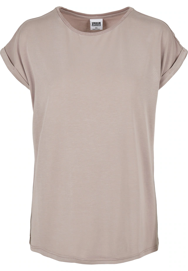 URBAN CLASSICS Kurzarmshirt »Urban Classics Damen Ladies Modal Extended Shoulder Tee« 1 Stk.