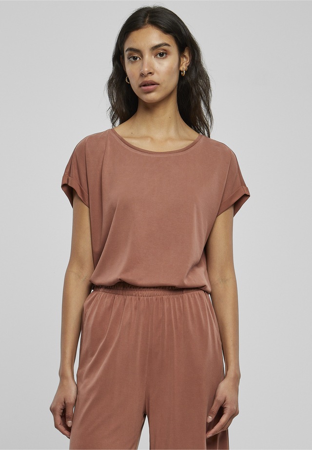 URBAN CLASSICS Kurzarmshirt »Urban Classics Damen Ladies Modal Extended Shoulder Tee« 1 Stk.