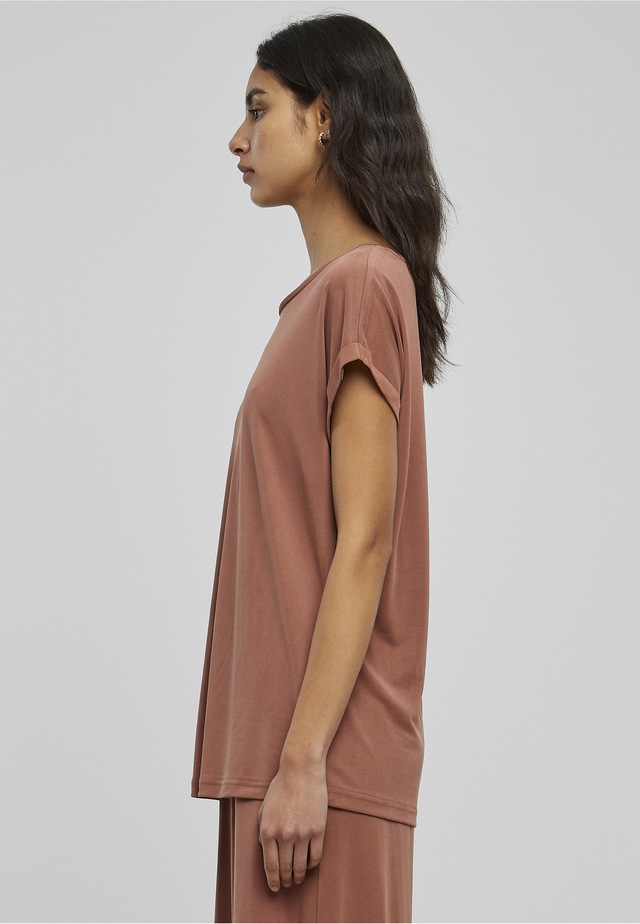 URBAN CLASSICS Kurzarmshirt »Urban Classics Damen Ladies Modal Extended Shoulder Tee« 1 Stk.