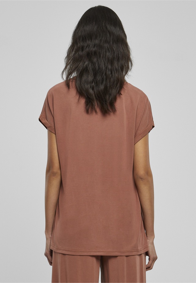 URBAN CLASSICS Kurzarmshirt »Urban Classics Damen Ladies Modal Extended Shoulder Tee« 1 Stk.