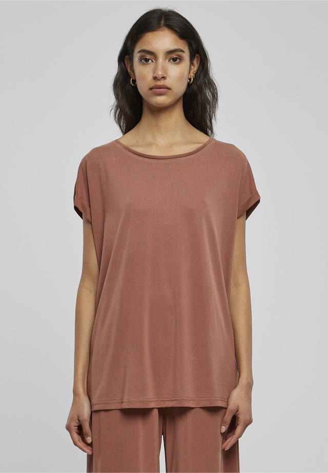 URBAN CLASSICS Kurzarmshirt »Urban Classics Damen Ladies Modal Extended Shoulder Tee« 1 Stk.