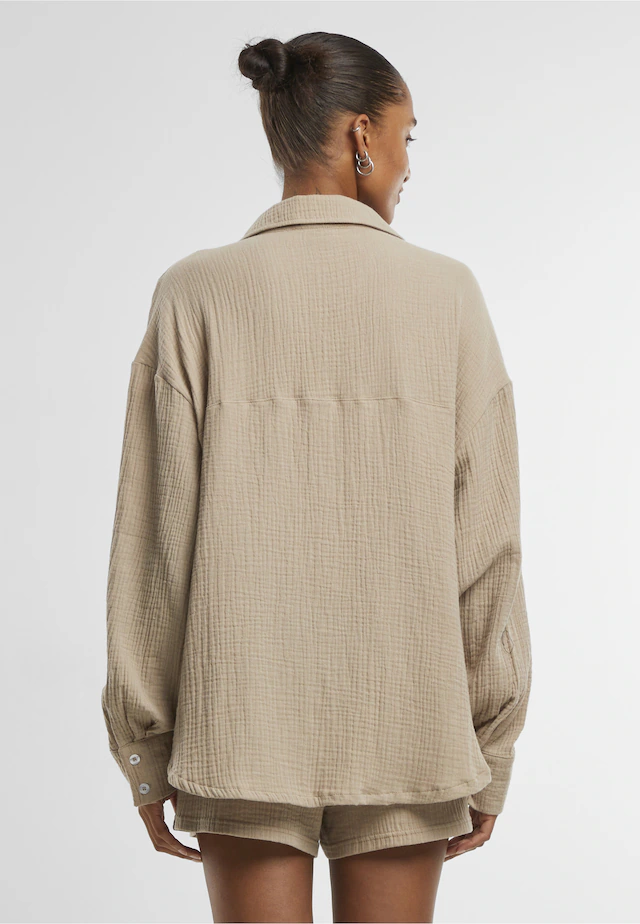 URBAN CLASSICS Klassische Bluse »Urban Classics Ladies Oversized Musselin Blouse«