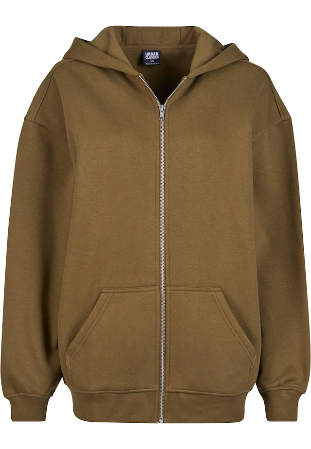 URBAN CLASSICS Sweatjacke »Urban Classics Damen Ladies Oversized Zip Hoody« 1 Stk.