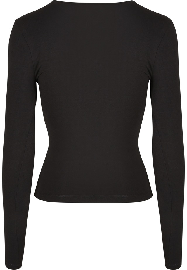 URBAN CLASSICS Langarmshirt »Urban Classics Damen Ladies Crossed Cut Out Longsleeve« 1 Stk.