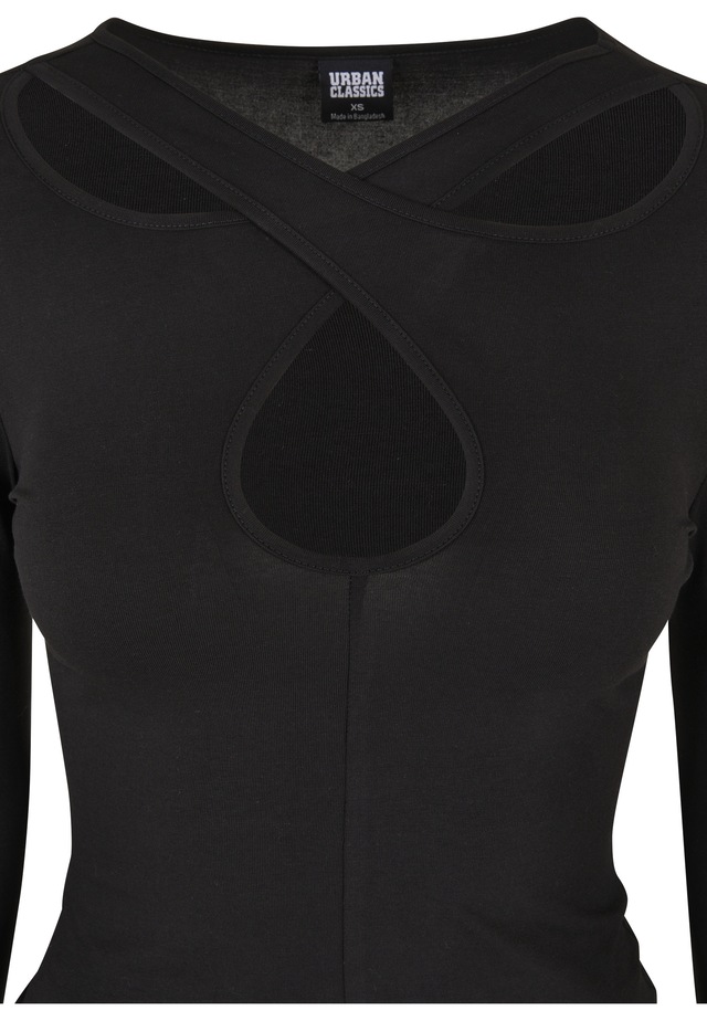URBAN CLASSICS Langarmshirt »Urban Classics Damen Ladies Crossed Cut Out Longsleeve« 1 Stk.