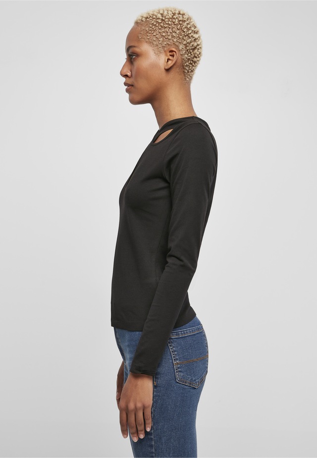 URBAN CLASSICS Langarmshirt »Urban Classics Damen Ladies Crossed Cut Out Longsleeve« 1 Stk.