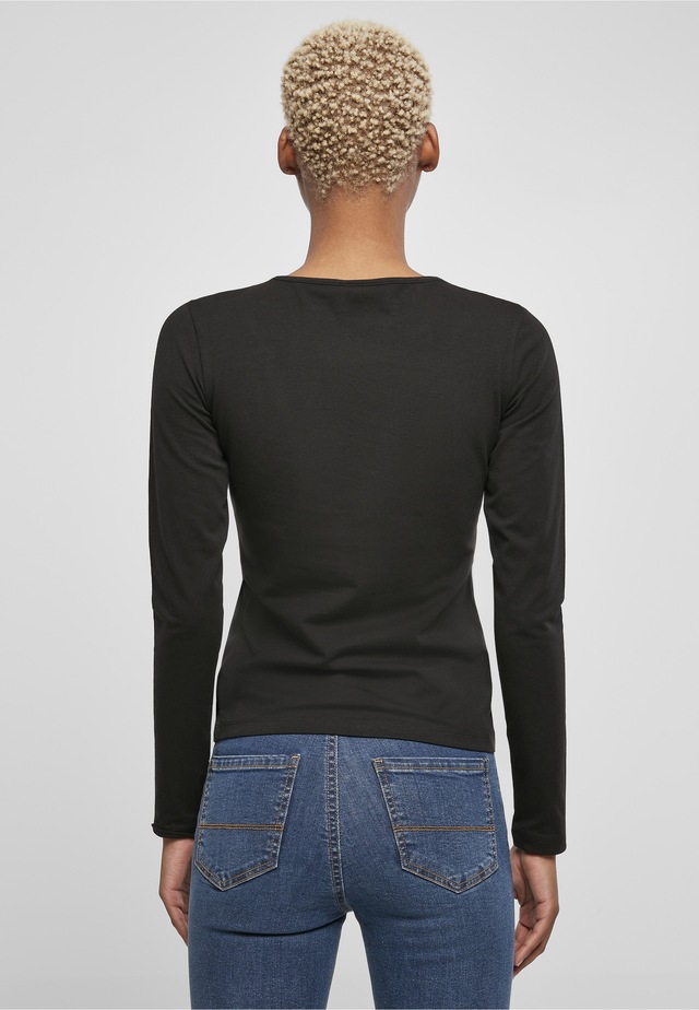 URBAN CLASSICS Langarmshirt »Urban Classics Damen Ladies Crossed Cut Out Longsleeve« 1 Stk.