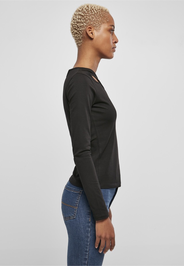 URBAN CLASSICS Langarmshirt »Urban Classics Damen Ladies Crossed Cut Out Longsleeve« 1 Stk.