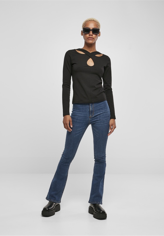 URBAN CLASSICS Langarmshirt »Urban Classics Damen Ladies Crossed Cut Out Longsleeve« 1 Stk.