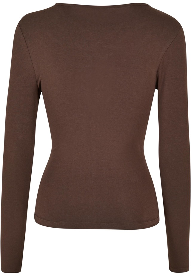 URBAN CLASSICS Langarmshirt »Urban Classics Damen Ladies Crossed Cut Out Longsleeve« 1 Stk.