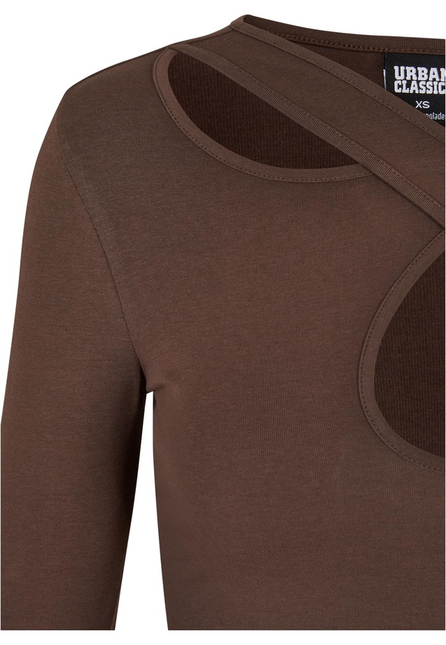 URBAN CLASSICS Langarmshirt »Urban Classics Damen Ladies Crossed Cut Out Longsleeve« 1 Stk.