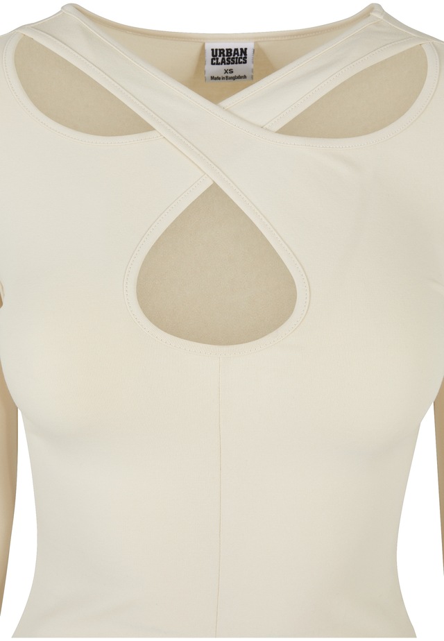 URBAN CLASSICS Langarmshirt »Urban Classics Damen Ladies Crossed Cut Out Longsleeve« 1 Stk.