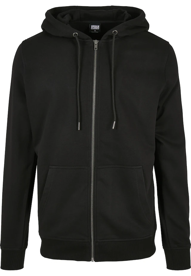URBAN CLASSICS Funktions-Kapuzensweatjacke »Urban Classics Herren Basic Terry Zip Hoody« 1 Stk.
