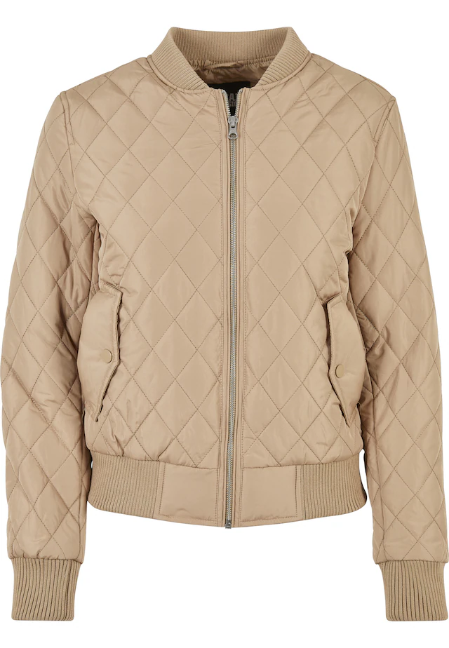 URBAN CLASSICS Langmantel »Urban Classics Damen Ladies Diamond Quilt Nylon Jacket«