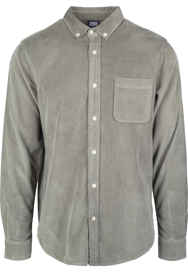 URBAN CLASSICS Langarmhemd »Urban Classics Herren Corduroy Shirt« 1 Stk.